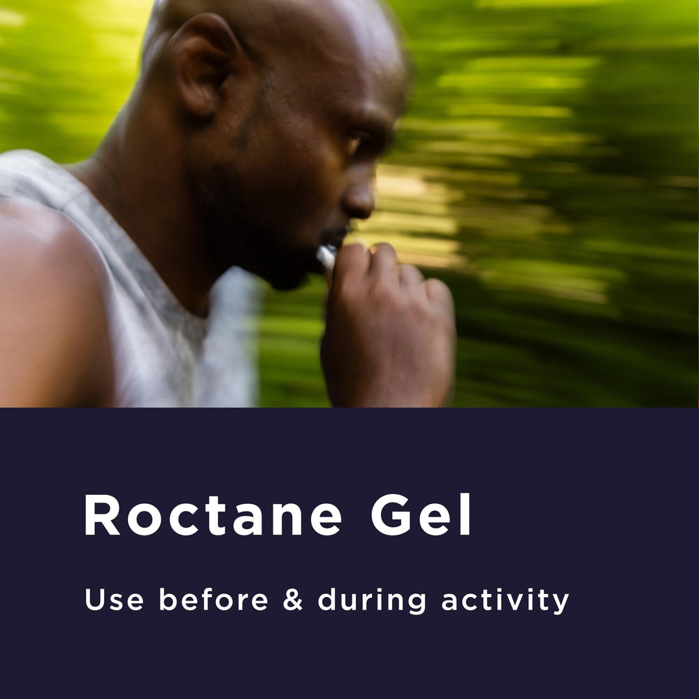 GU Energy Roctane Salted Lime packet prepared for high-intensity training.