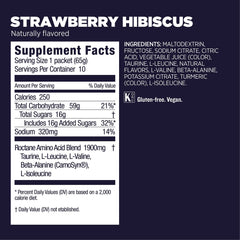 Close-up of Roctane label highlighting calories and electrolytes