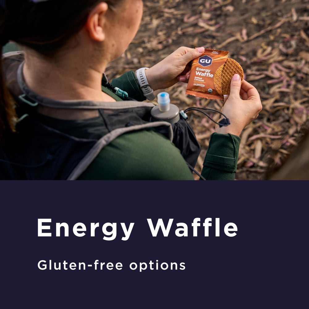 GU Energy Stroopwafel Salty's Caramel: kosher dairy snack with electrolytes.