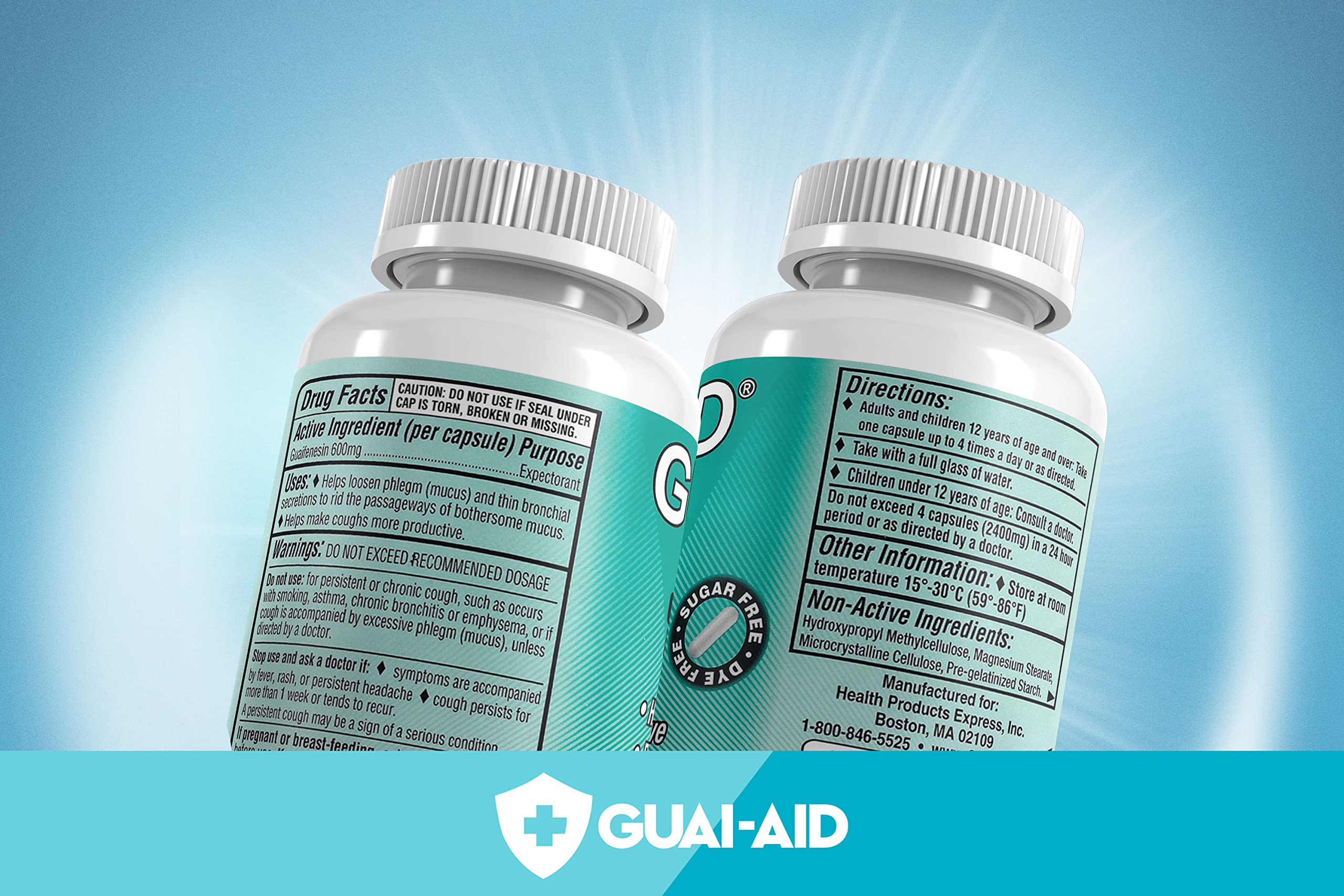GUAI-AID bottle on a clean table for daily use.