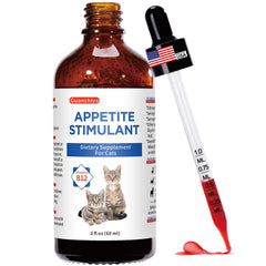 Guanshiya cat appetite stimulant bottle pour demonstrates easy daily dosing to support meals