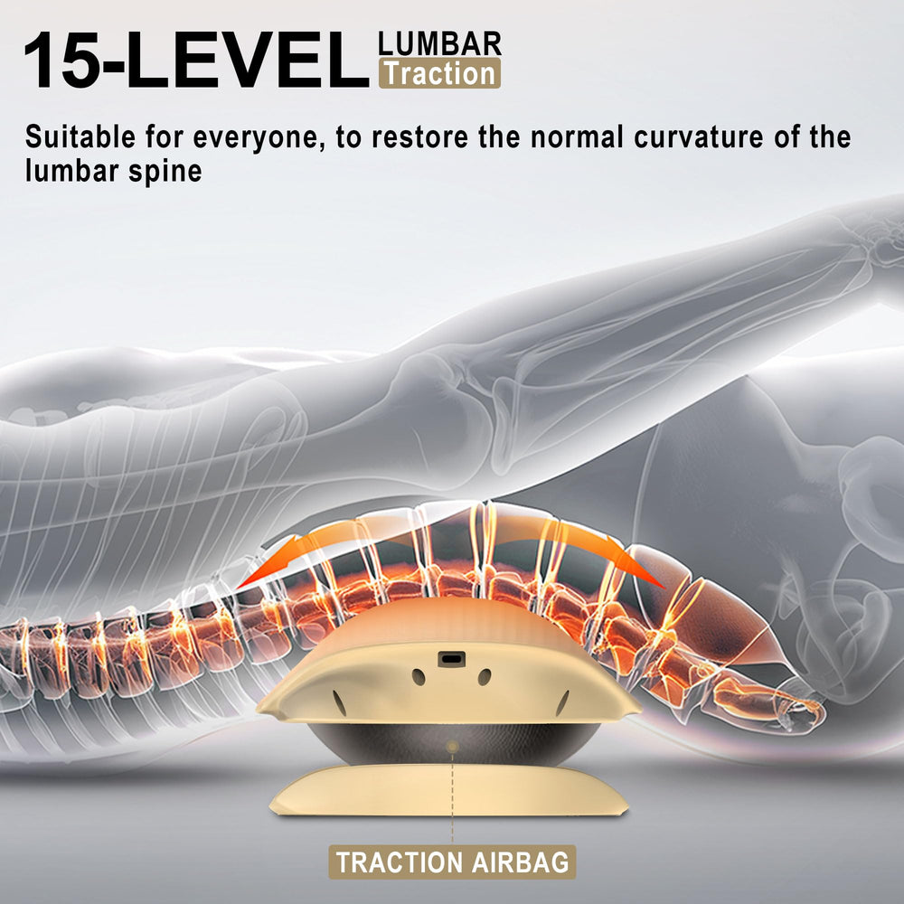 Guganas back stretcher electrotherapy mode with customizable settings for back relief.