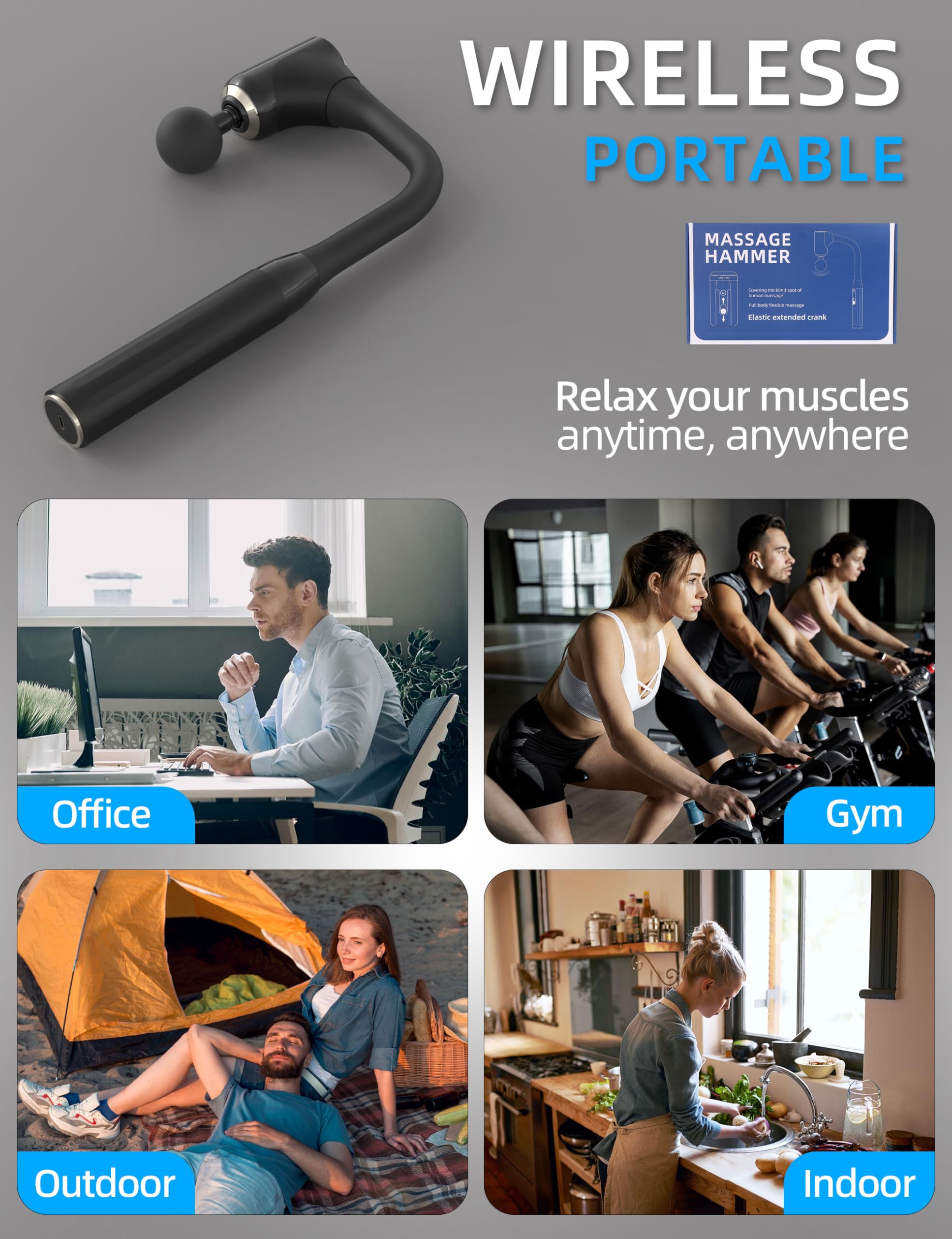 Guganas massage gun lightweight and portable for home, gym, or travel
