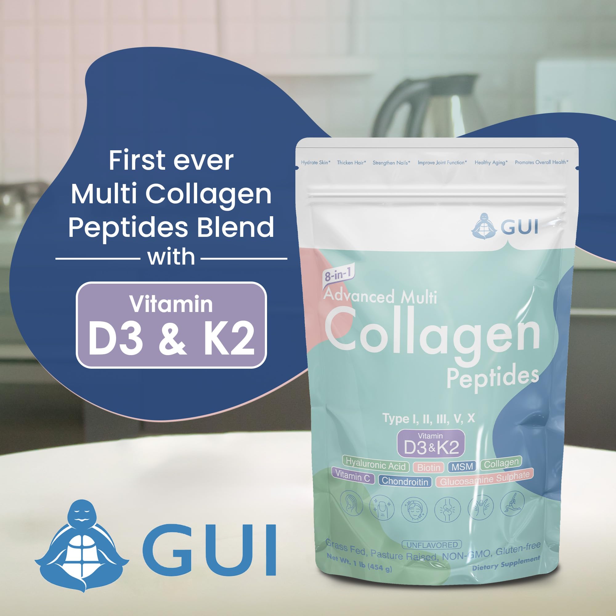 GUI 8in1 label close-up highlighting key ingredients