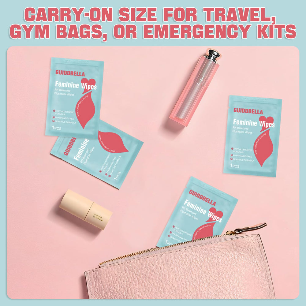 GUIDDBELLA single-use wipes packaging for travel
