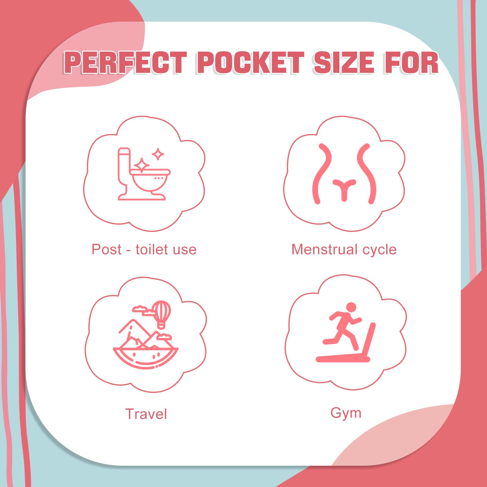 GUIDDBELLA travel-friendly wipes fit in purse or gym bag