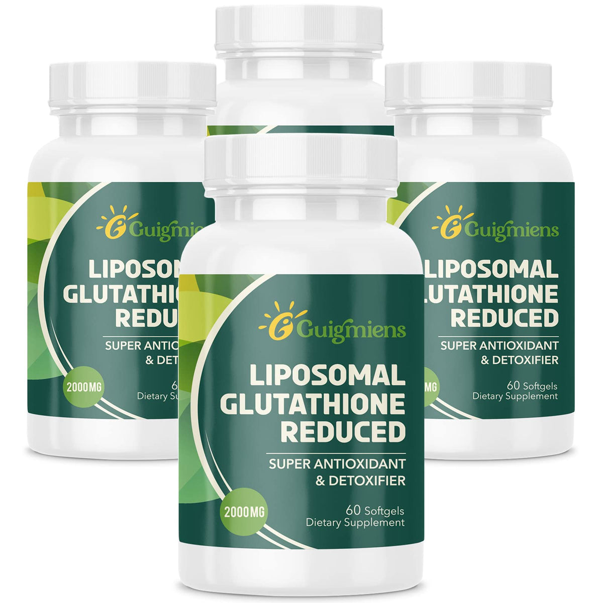 Guigmiens Liposomal Glutathione 2000MG bottle for high-absorption antioxidant support.