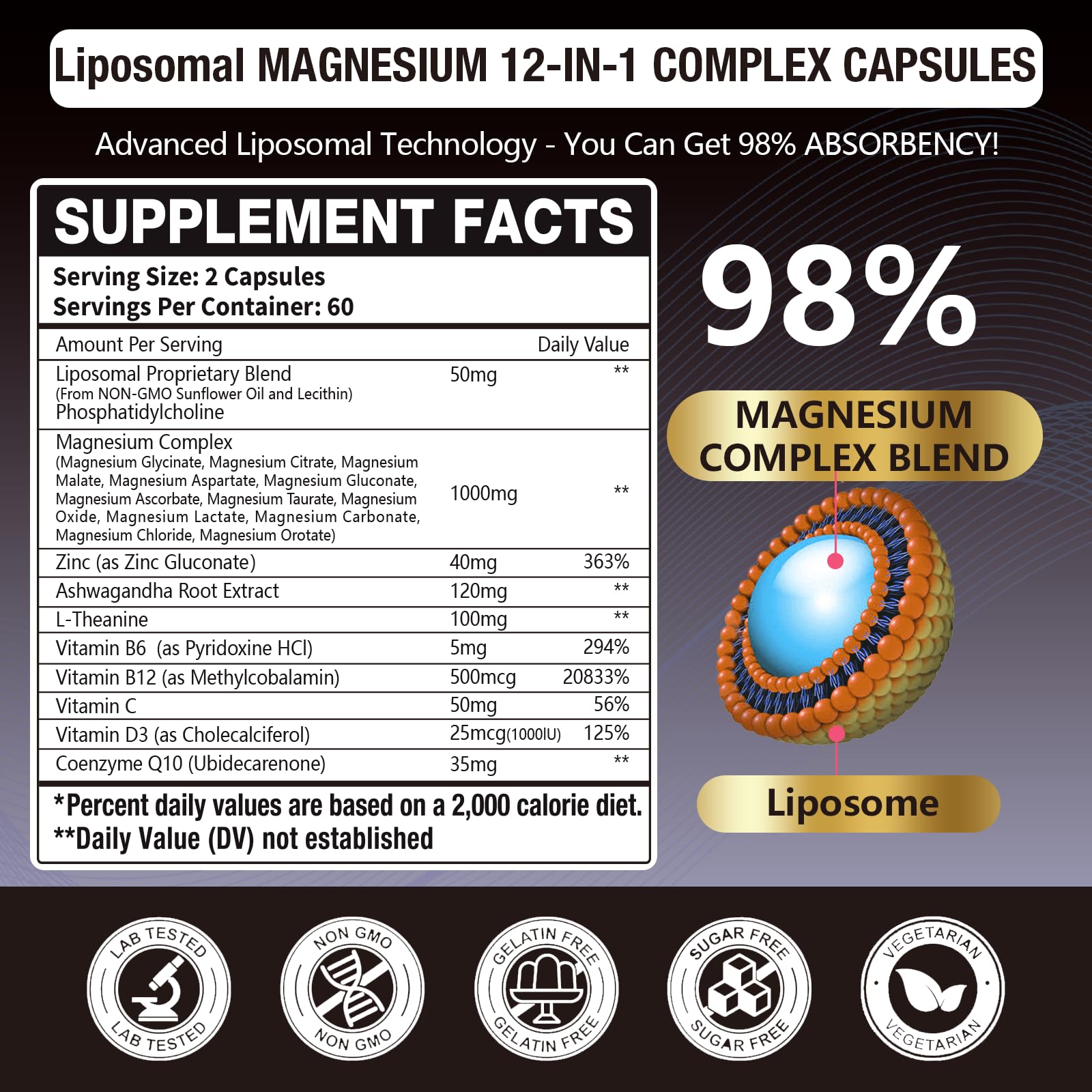 Close-up of Gulapelst magnesium capsules showing size and texture for daily use