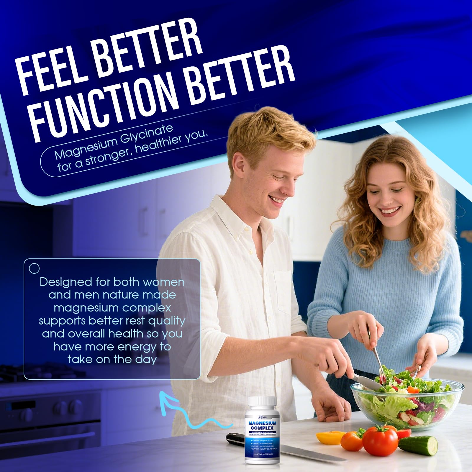 Guliqi 8-in-1 packaging graphic communicates high absorption concept and balanced formula.