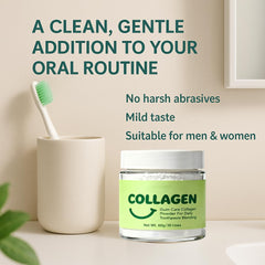 Guliqi collagen tooth powder close-up label detail