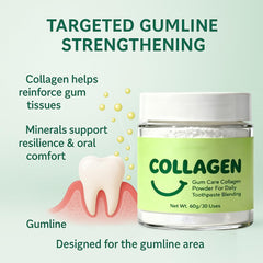 Guliqi collagen tooth powder jar with spoon for precise dosage