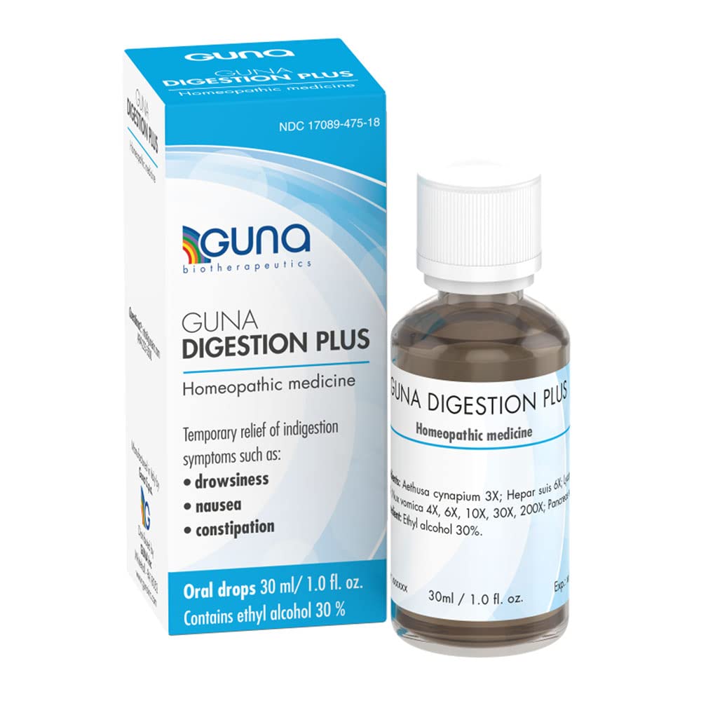 GUNA Digestion Plus bottle for convenient digestive support on the go