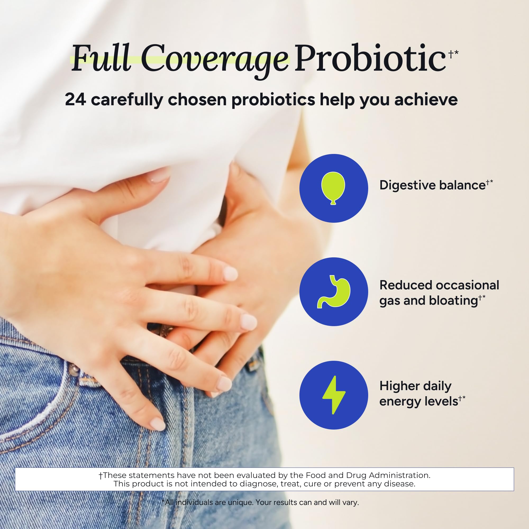 Gundry MD 24 Strain Probiotic capsules close-up showing easy-to-take pills.