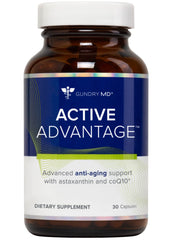 Gundry MD Active Advantage bottle close-up highlighting energy and metabolism support.