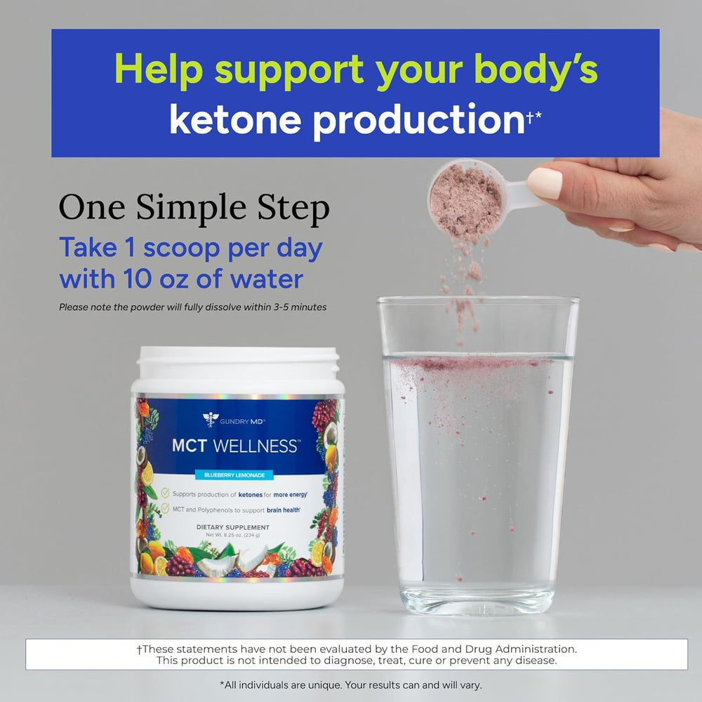 Gundry MD MCT Wellness Powder scoop showing portion control.