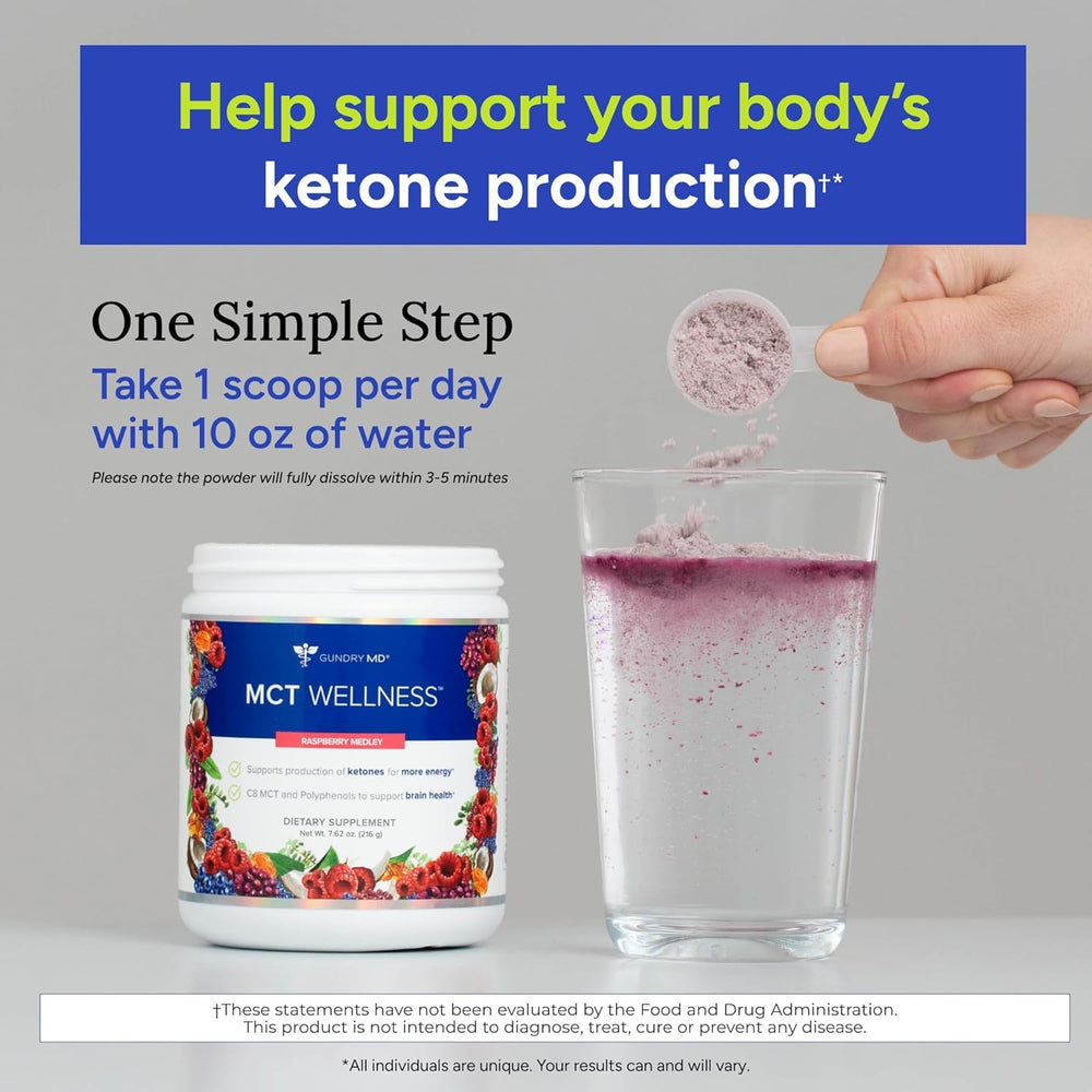 Gundry MD MCT Wellness Raspberry medley jar with label detail