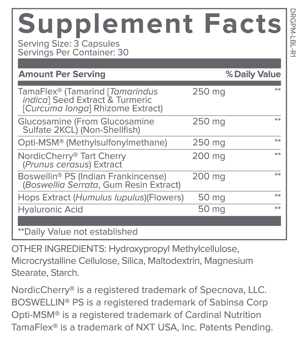 Closeup of Gundry MD Peak Mobility Plus capsules highlighting joint comfort potential.