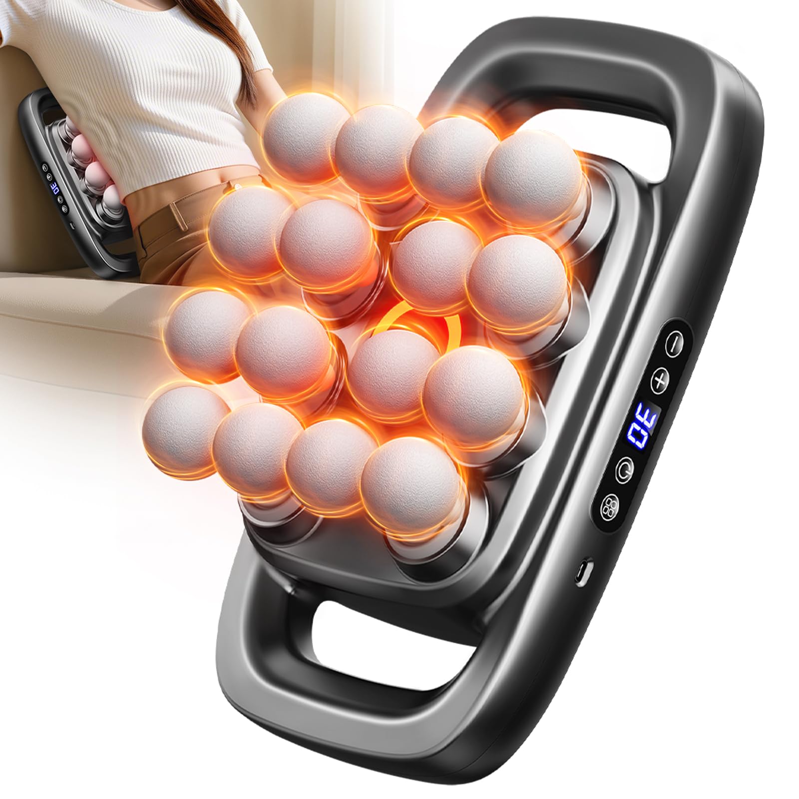 Gurui Massage Gun 16-Head Set targets deep tissue relief and muscle recovery.