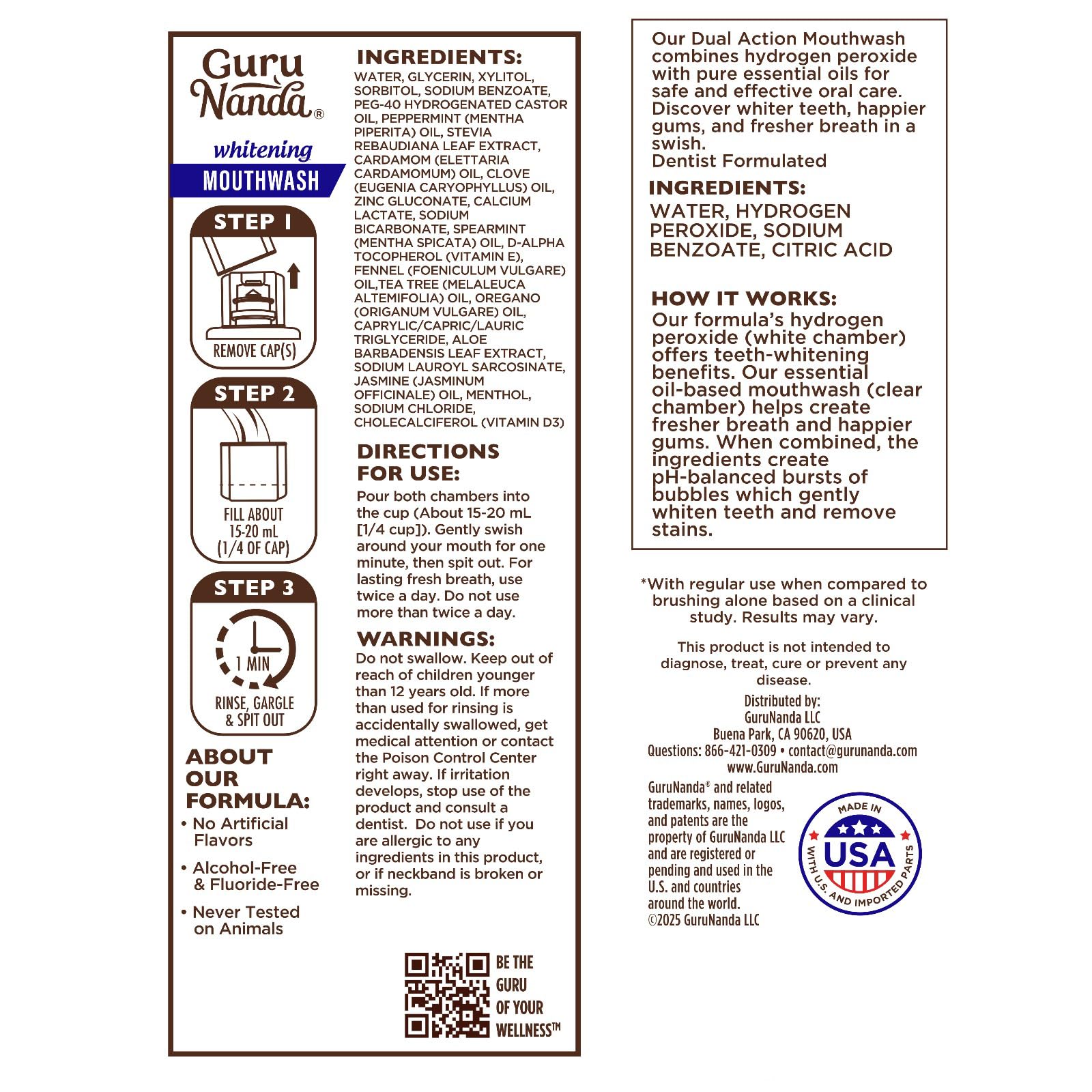GuruNanda one-minute rinse delivers a smooth mouthfeel.
