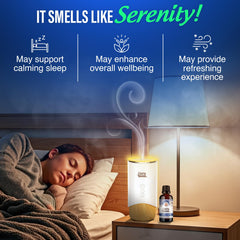 GuruNanda Calming Sleep diffuser setup ready for tranquil bedtime atmosphere.
