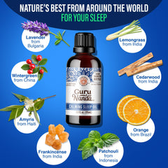 GuruNanda Calming Sleep pillow spray mist for calming bedtime rituals.