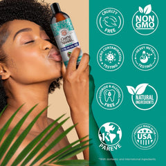 GuruNanda CocoMint alcohol-free label emphasizes gentle daily care.