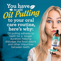 GuruNanda three 8 oz bottles display volume suitable for daily use oil pulling routine.