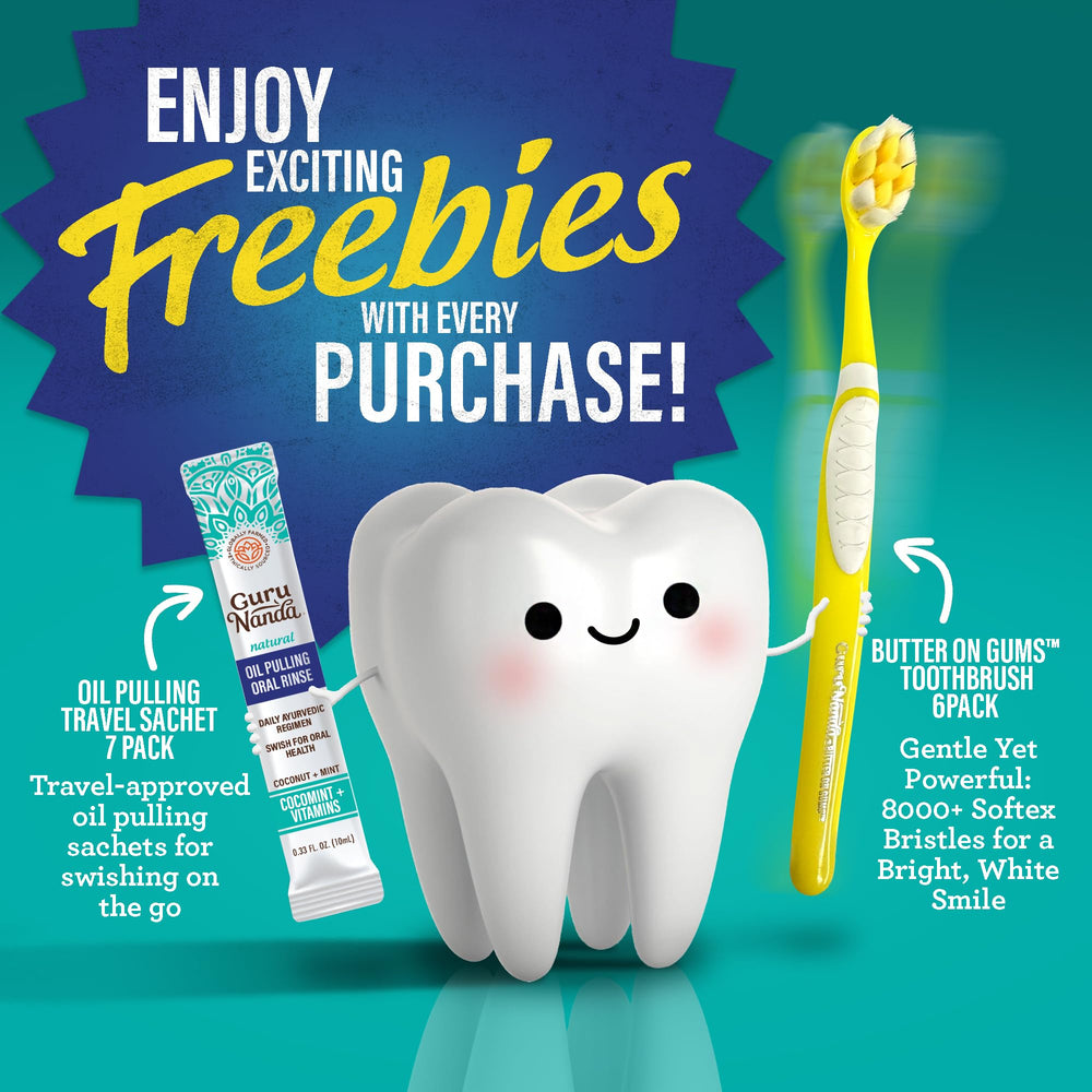 GuruNanda minty breath refresh graphic for quick on-the-go refresh.