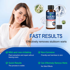 Guwada Skin Tag Removal applicator closeup—precision brush enables targeted, mess-free application.