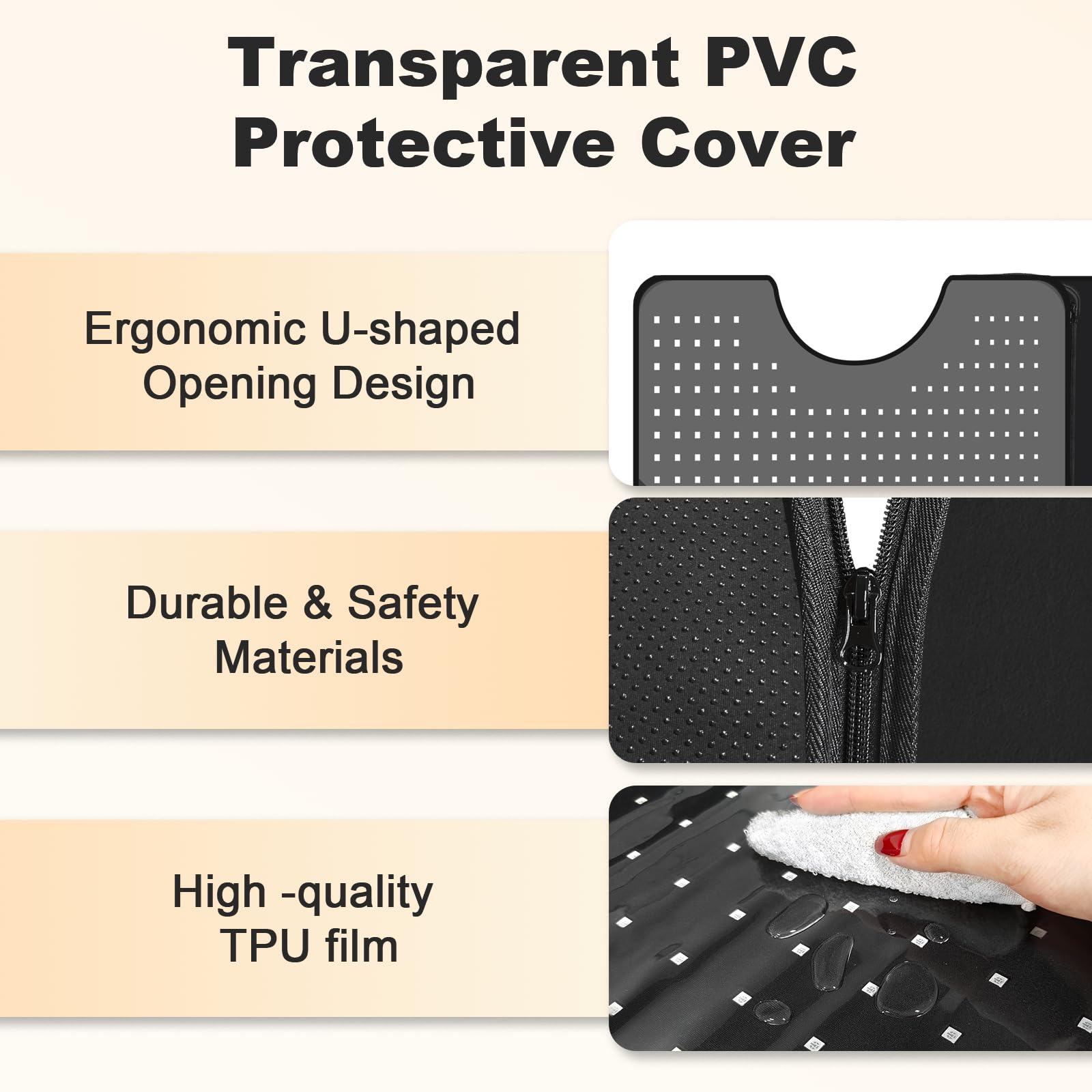 GUYULUX non-slip, water-resistant cover ensures stable use and easy cleaning.