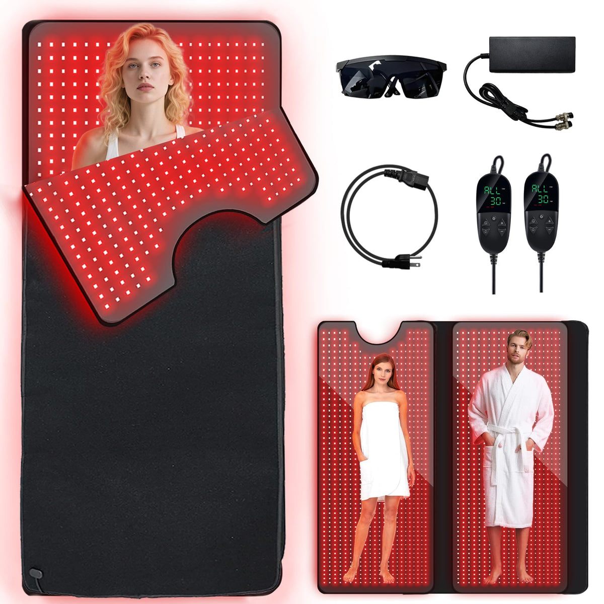 GUYULUX full-body red light mat for daily relaxation.