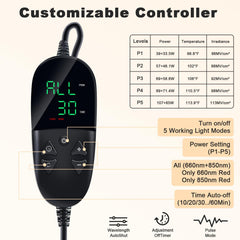 Separate upper and lower section controls on the GUYULUX panel