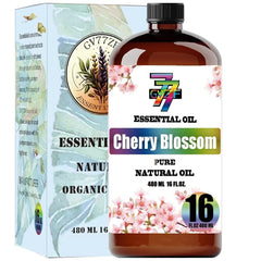 GV77ZF Cherry Blossom essential oil bottle in amber glass for long-lasting aroma in diffusers.
