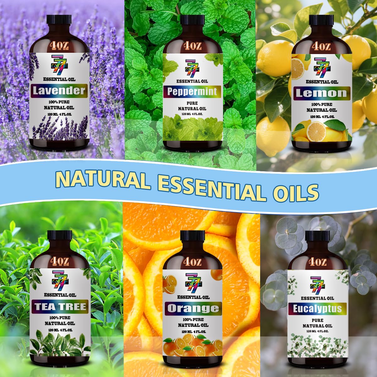 GV77ZF eucalyptus oil bottle for invigorating aroma during workouts and yoga.
