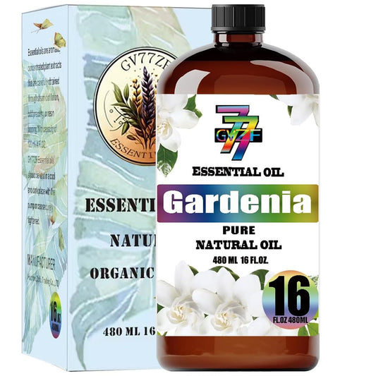 GV77ZF Gardenia Essential Oil 16oz bottle for a calming aroma in any room.
