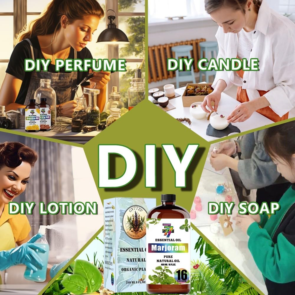 GV77ZF Marjoram bottle for candle or soap making at home