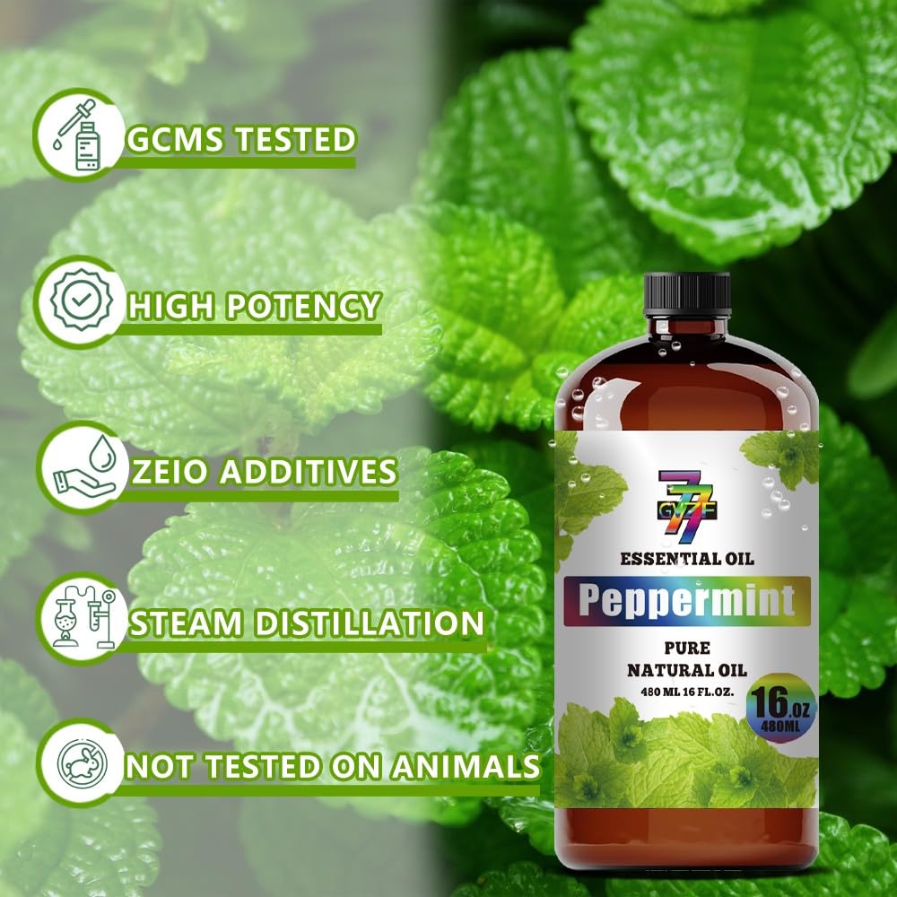 GV77ZF peppermint oil ready for home spa and massage routines