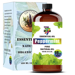 GV77ZF peppermint essential oil bottle 16 oz protecting aroma with amber glass