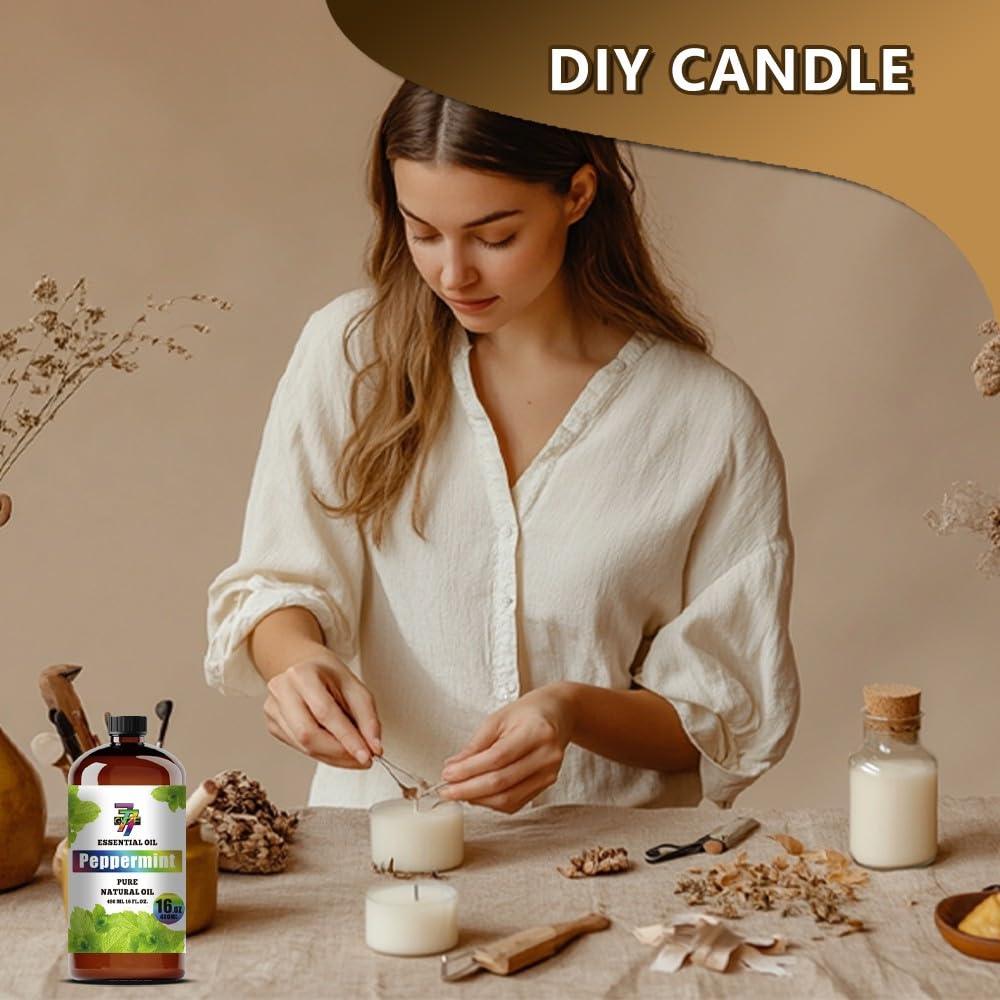 GV77ZF peppermint oil being added to diffuser for relaxing aroma