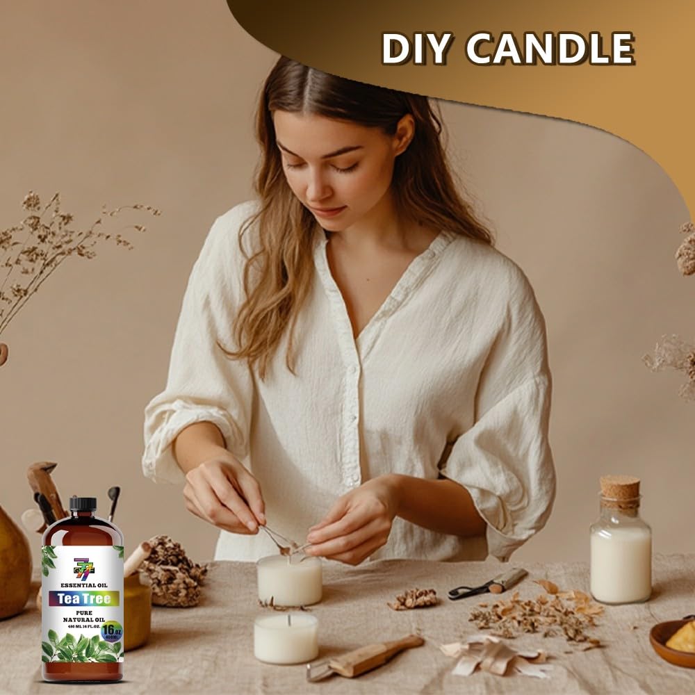 GV77ZF Tea Tree essential oil for candle making and DIY crafts.