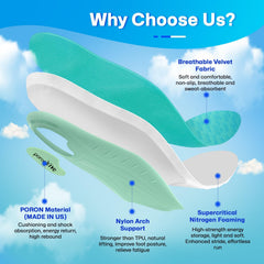 Gviipk advanced arch-support system with heel cup; supports arches and reduces wear