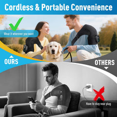 GVMSOR built-in battery delivers up to 120 minutes of cordless heat for mobility.