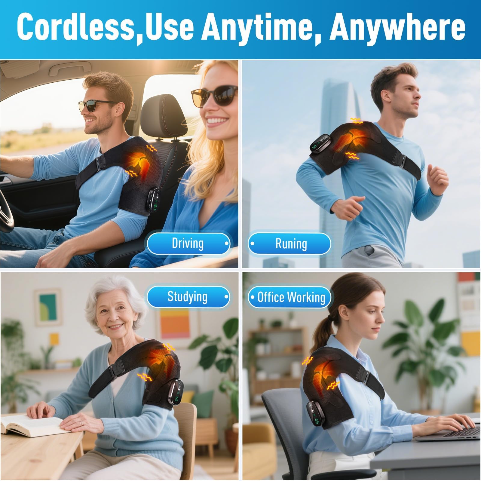 GVMSOR cordless design with Type-C charging supports on-the-go use.