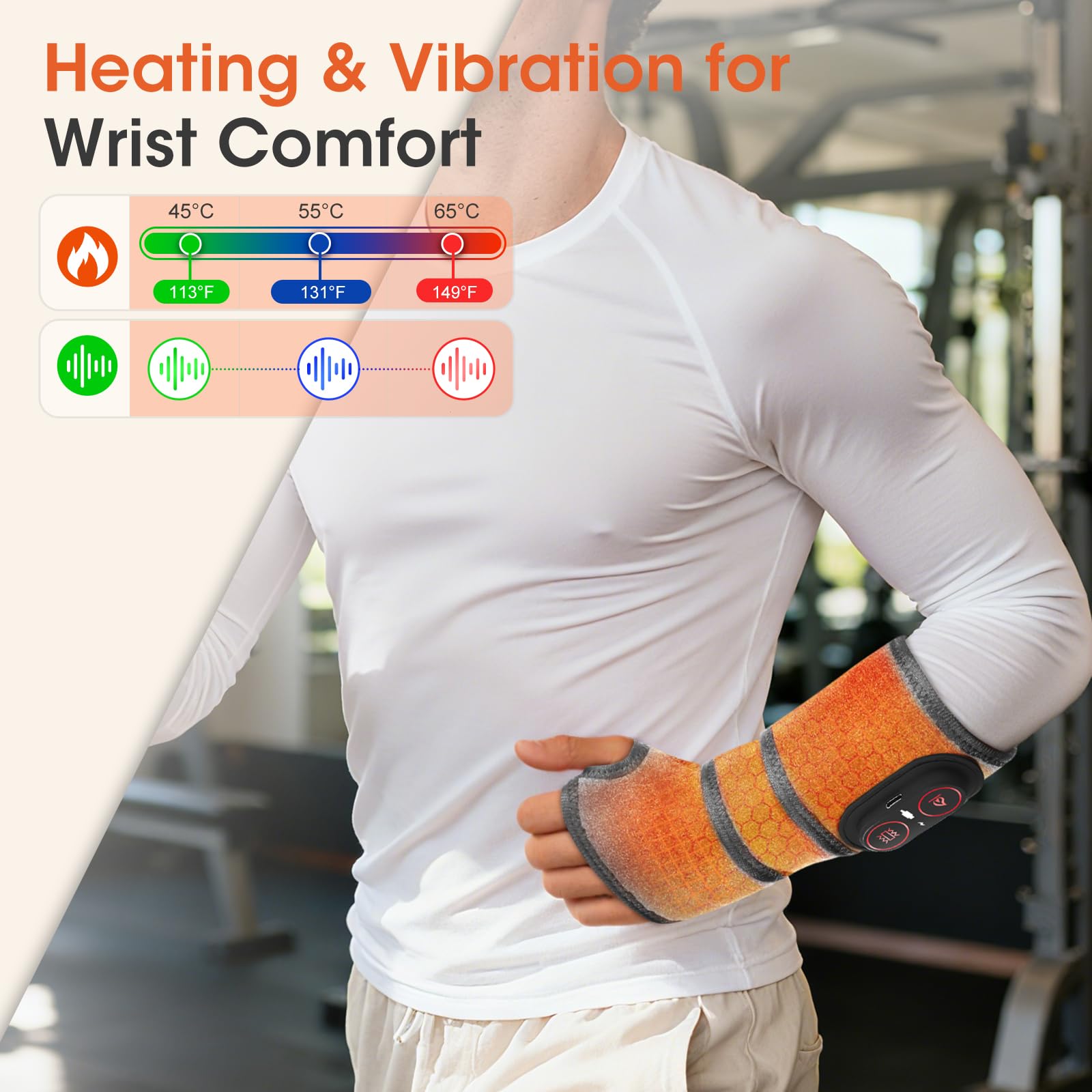 GVMSOR wrist wrap in ergonomic design delivering all-day comfort.
