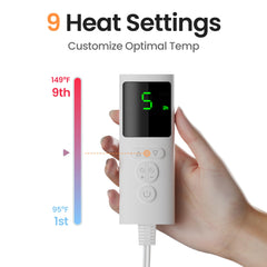 Gyenno pad highlights 9 heat settings for personalized comfort