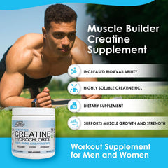 Gym Molly Creatine HCl powder dissolving in water for quick hydration