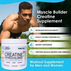 Gym Molly Creatine HCL vegan and unflavored label for versatile mixing.