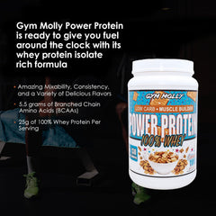 Gym Molly tub seal ensures freshness and easy reseal after use.