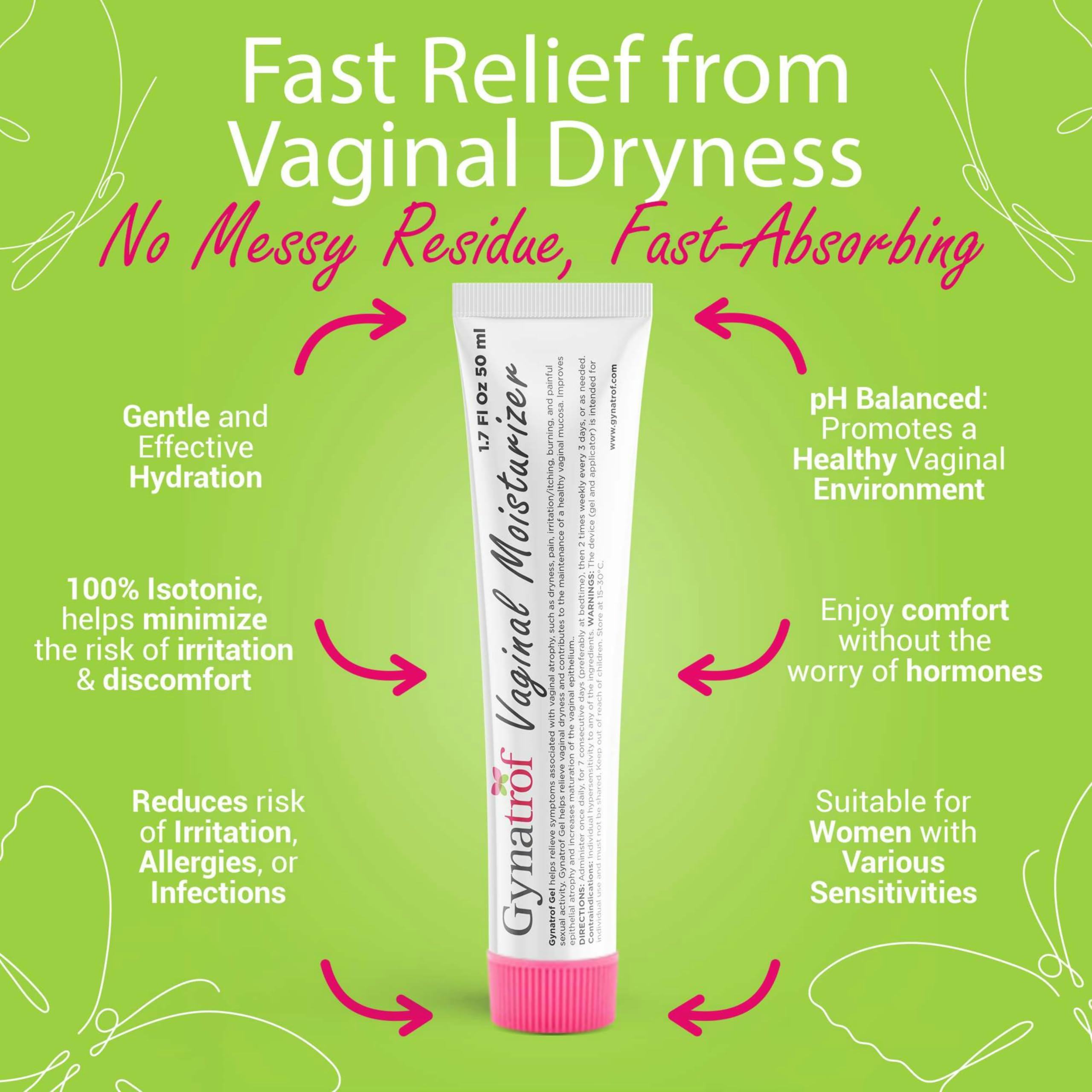 Gynatrof intimate-care tube emphasizing daily hydration in routine feminine care.