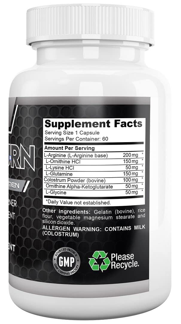 Gyno-Burn label close-up, transparency on ingredients for informed choices.
